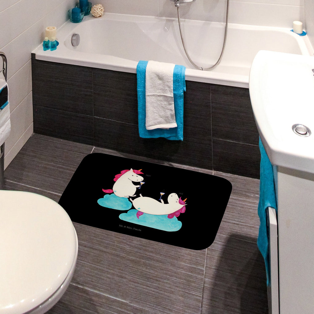 Badvorleger Einhörner Sekt Badematte, Badteppich, Duschvorleger, Badezimmerteppich, Badezimmermatte, Badvorleger, Duschmatte, Duschteppich, Einhorn, Einhörner, Einhorn Deko, Pegasus, Unicorn, Freundinnen, Freundin, BFF, Sekt, Mädelsabend, Spaß, Party, Korken, Anstoßen, Beste
