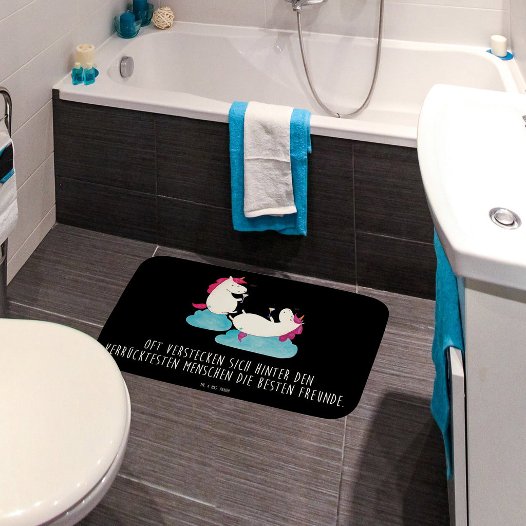 Badvorleger Einhörner Sekt Badematte, Badteppich, Duschvorleger, Badezimmerteppich, Badezimmermatte, Badvorleger, Duschmatte, Duschteppich, Einhorn, Einhörner, Einhorn Deko, Pegasus, Unicorn, Freundinnen, Freundin, BFF, Sekt, Mädelsabend, Spaß, Party, Korken, Anstoßen, Beste