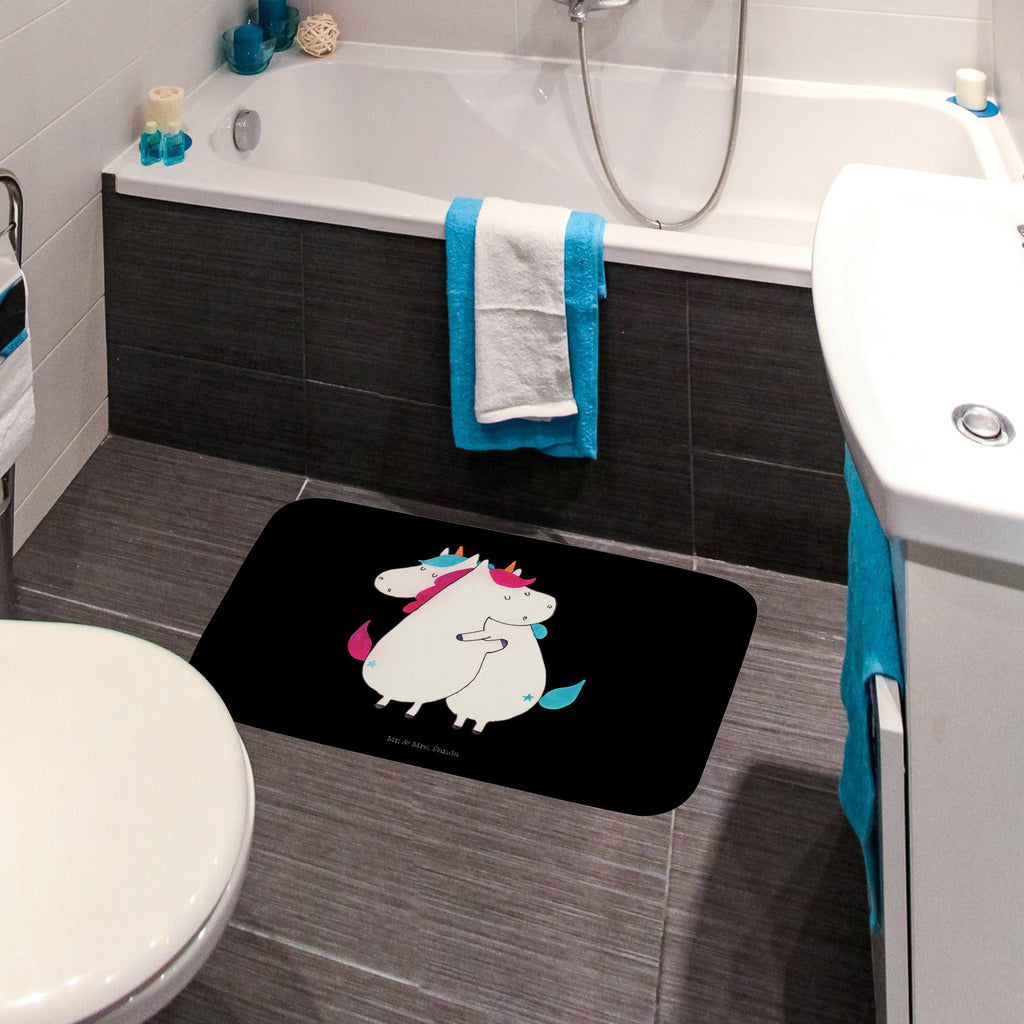 Badvorleger Einhörner Umarmen Badematte, Badteppich, Duschvorleger, Badezimmerteppich, Badezimmermatte, Badvorleger, Duschmatte, Duschteppich, Einhorn, Einhörner, Einhorn Deko, Pegasus, Unicorn, Freundinnen, Freundin, BFF, Schwester, Schwestern, Familie, Geschwister, Sister, Liebe