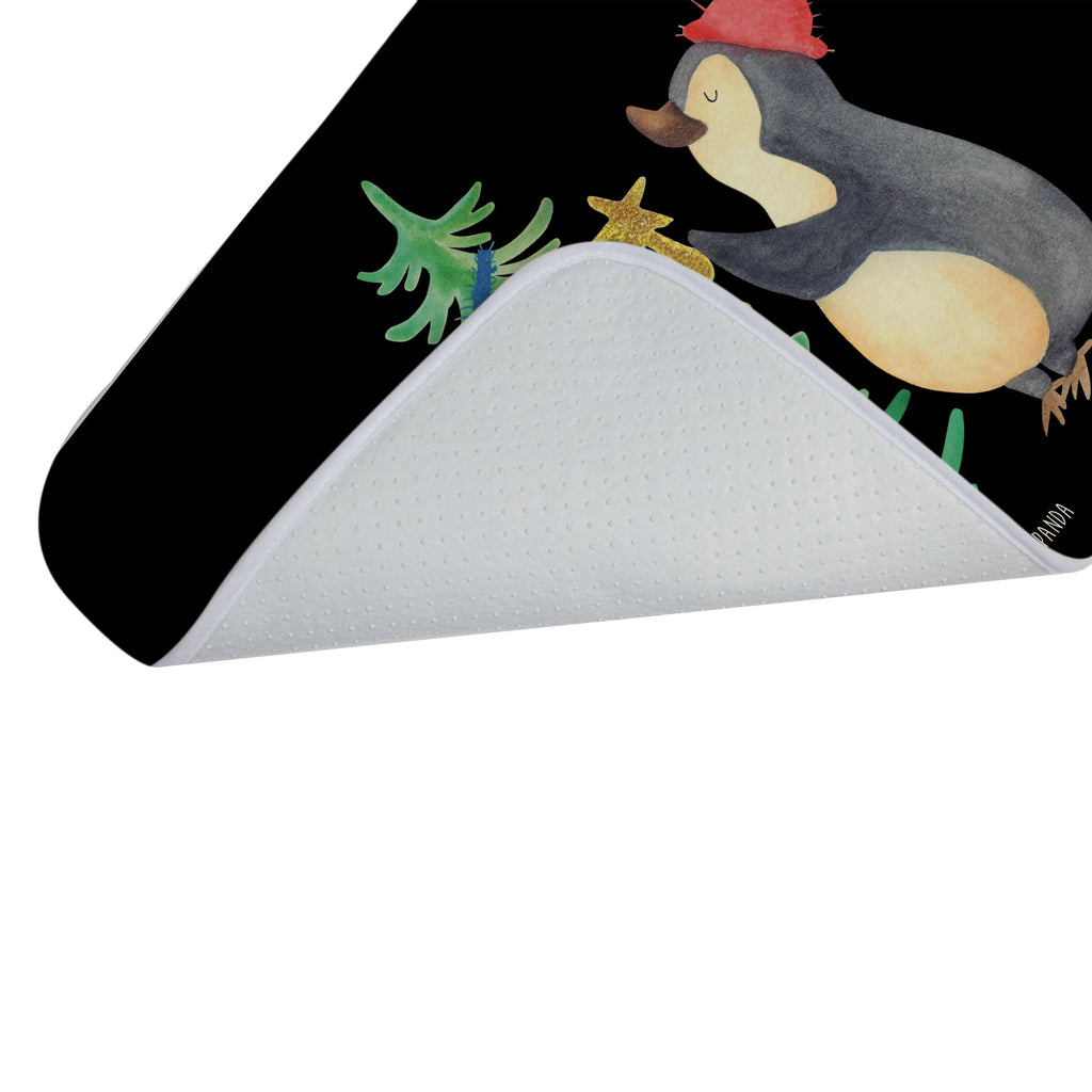 Badvorleger Pinguin Weihnachtsbaum Badematte, Badteppich, Duschvorleger, Badezimmerteppich, Badezimmermatte, Badvorleger, Duschmatte, Duschteppich, Winter, Weihnachten, Weihnachtsdeko, Nikolaus, Advent, Heiligabend, Wintermotiv, Pinguin
