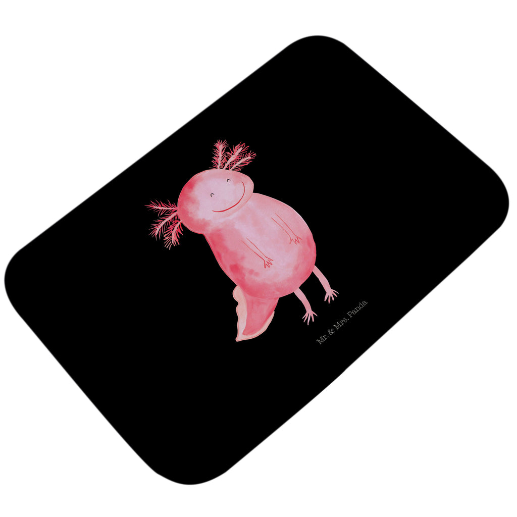 Badvorleger Axolotl glücklich Badematte, Badteppich, Duschvorleger, Badezimmerteppich, Badezimmermatte, Badvorleger, Duschmatte, Duschteppich, Axolotl, Molch, Axolot, Schwanzlurch, Lurch, Lurche, Motivation, gute Laune
