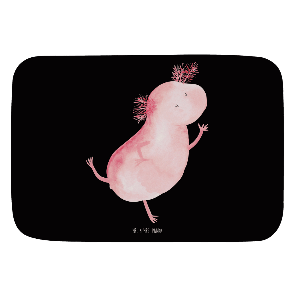 Badvorleger Axolotl tanzt Badematte, Badteppich, Duschvorleger, Badezimmerteppich, Badezimmermatte, Badvorleger, Duschmatte, Duschteppich, Axolotl, Molch, Axolot, Schwanzlurch, Lurch, Lurche, Dachschaden, Sterne, verrückt, Freundin, beste Freundin