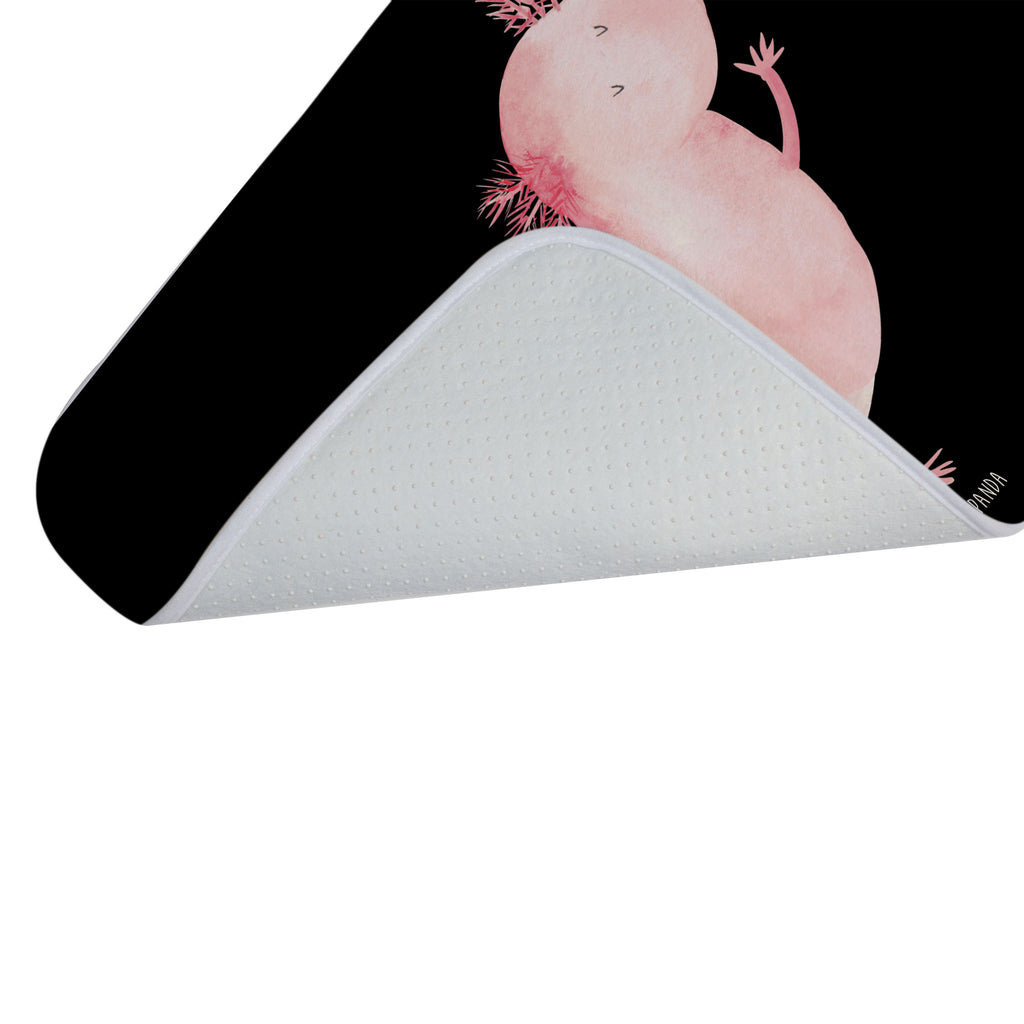 Badvorleger Axolotl tanzt Badematte, Badteppich, Duschvorleger, Badezimmerteppich, Badezimmermatte, Badvorleger, Duschmatte, Duschteppich, Axolotl, Molch, Axolot, Schwanzlurch, Lurch, Lurche, Dachschaden, Sterne, verrückt, Freundin, beste Freundin