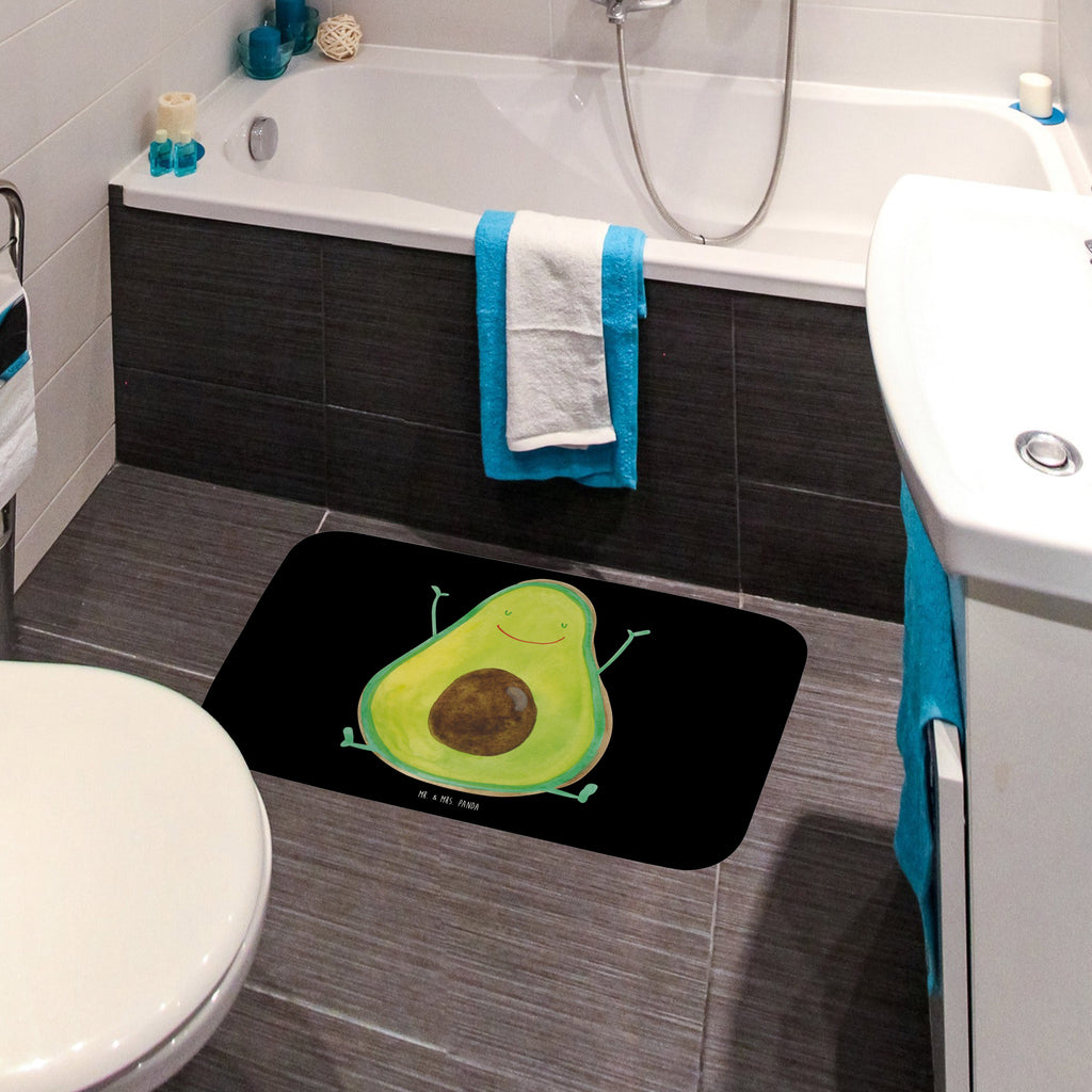 Badvorleger Avocado Happy Badematte, Badteppich, Duschvorleger, Badezimmerteppich, Badezimmermatte, Badvorleger, Duschmatte, Duschteppich, Avocado, Veggie, Vegan, Gesund, Chaos