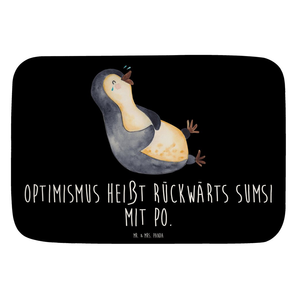 Badvorleger Pinguin lachend Badematte, Badteppich, Duschvorleger, Badezimmerteppich, Badezimmermatte, Badvorleger, Duschmatte, Duschteppich, Pinguin, Pinguine, lustiger Spruch, Optimismus, Fröhlich, Lachen, Humor, Fröhlichkeit