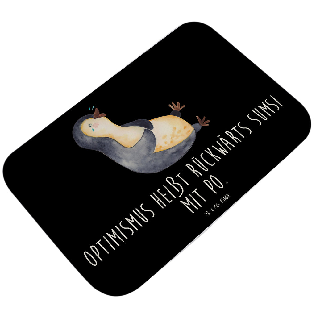 Badvorleger Pinguin lachend Badematte, Badteppich, Duschvorleger, Badezimmerteppich, Badezimmermatte, Badvorleger, Duschmatte, Duschteppich, Pinguin, Pinguine, lustiger Spruch, Optimismus, Fröhlich, Lachen, Humor, Fröhlichkeit