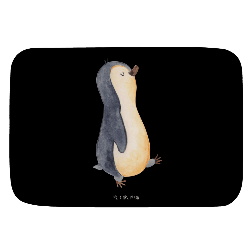 Badvorleger Pinguin marschierend Badematte, Badteppich, Duschvorleger, Badezimmerteppich, Badezimmermatte, Badvorleger, Duschmatte, Duschteppich, Pinguin, Pinguine, Frühaufsteher, Langschläfer, Bruder, Schwester, Familie