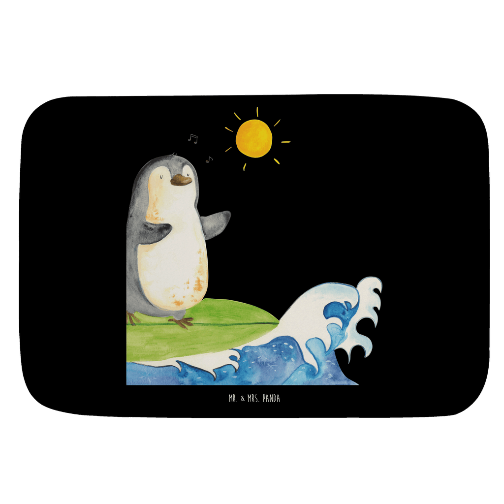 Badvorleger Pinguin Surfer Badematte, Badteppich, Duschvorleger, Badezimmerteppich, Badezimmermatte, Badvorleger, Duschmatte, Duschteppich, Pinguin, Pinguine, surfen, Surfer, Hawaii, Urlaub, Wellen, Wellen reiten, Portugal