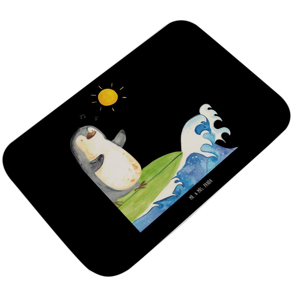 Badvorleger Pinguin Surfer Badematte, Badteppich, Duschvorleger, Badezimmerteppich, Badezimmermatte, Badvorleger, Duschmatte, Duschteppich, Pinguin, Pinguine, surfen, Surfer, Hawaii, Urlaub, Wellen, Wellen reiten, Portugal