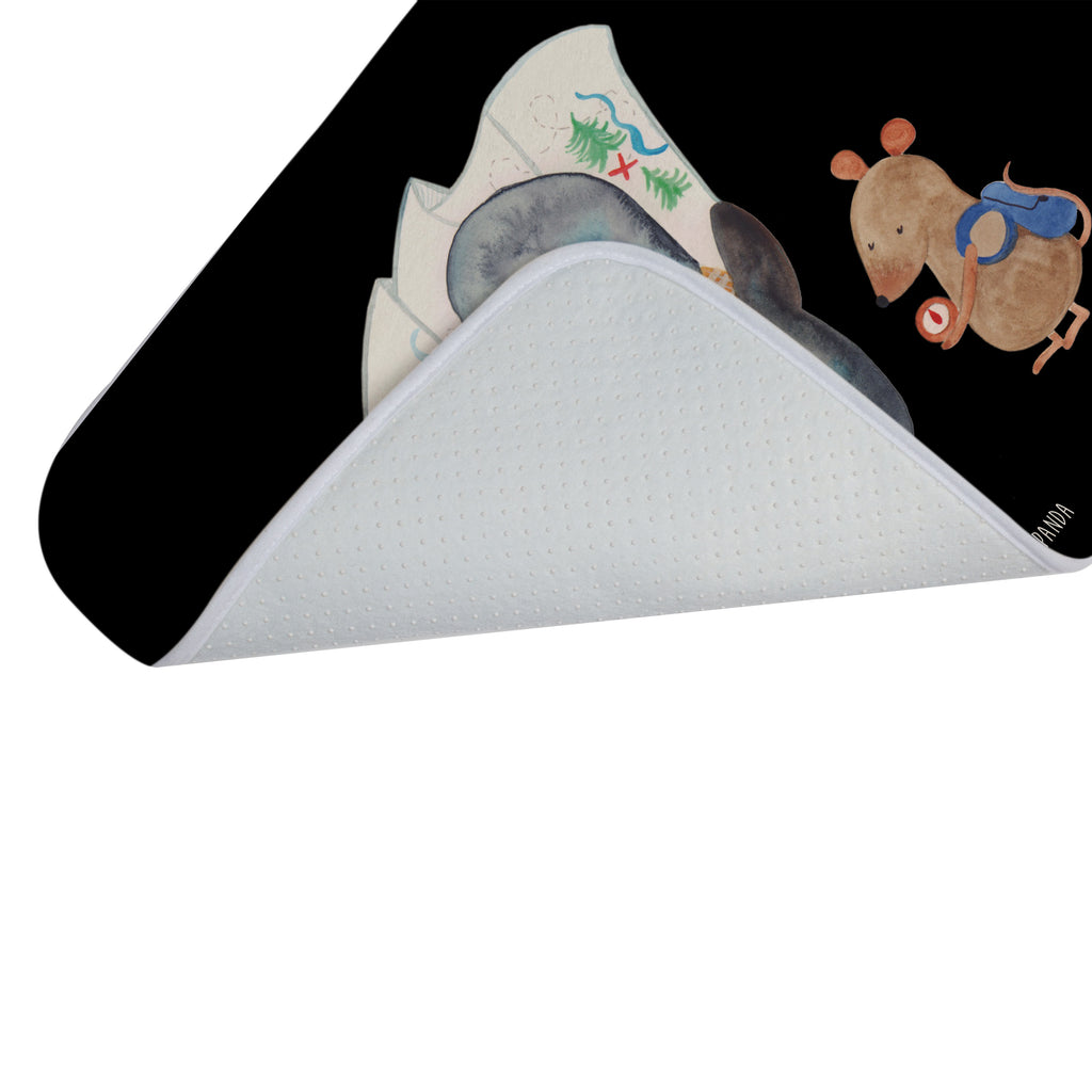 Badvorleger Pinguin & Maus Wanderer Badematte, Badteppich, Duschvorleger, Badezimmerteppich, Badezimmermatte, Badvorleger, Duschmatte, Duschteppich, Pinguin, Pinguine, Abenteurer, Abenteuer, Roadtrip, Ausflug, Wanderlust, wandern