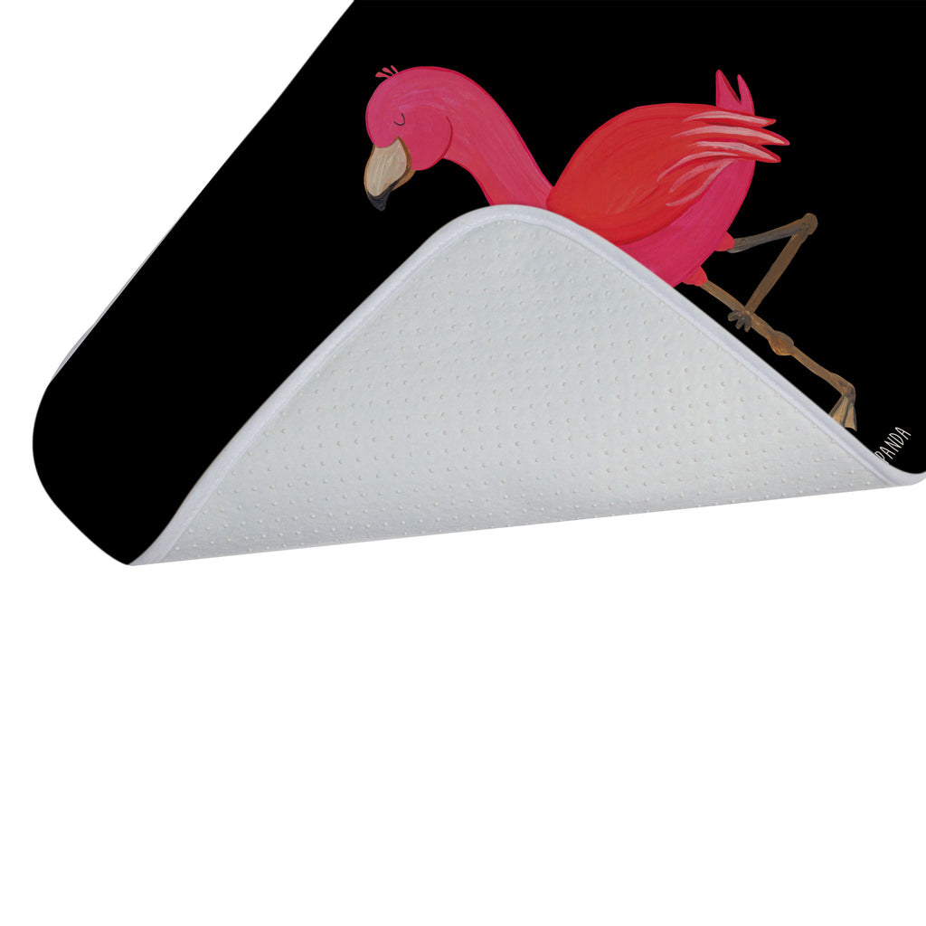 Badvorleger Flamingo Yoga Badematte, Badteppich, Duschvorleger, Badezimmerteppich, Badezimmermatte, Badvorleger, Duschmatte, Duschteppich, Flamingo, Vogel, Yoga, Namaste, Achtsamkeit, Yoga-Übung, Entspannung, Ärger, Aufregen, Tiefenentspannung