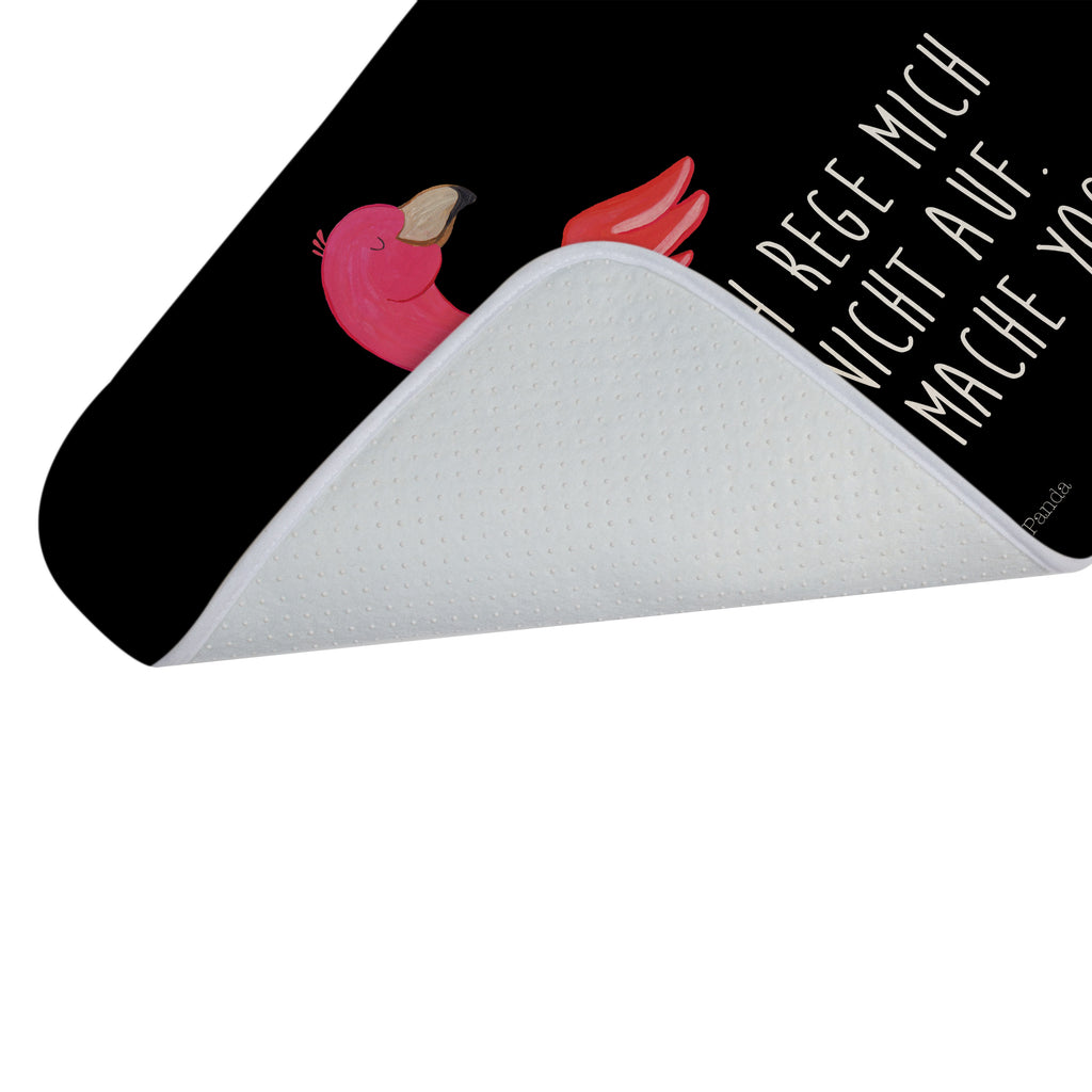 Badvorleger Flamingo Yoga Badematte, Badteppich, Duschvorleger, Badezimmerteppich, Badezimmermatte, Badvorleger, Duschmatte, Duschteppich, Flamingo, Vogel, Yoga, Namaste, Achtsamkeit, Yoga-Übung, Entspannung, Ärger, Aufregen, Tiefenentspannung
