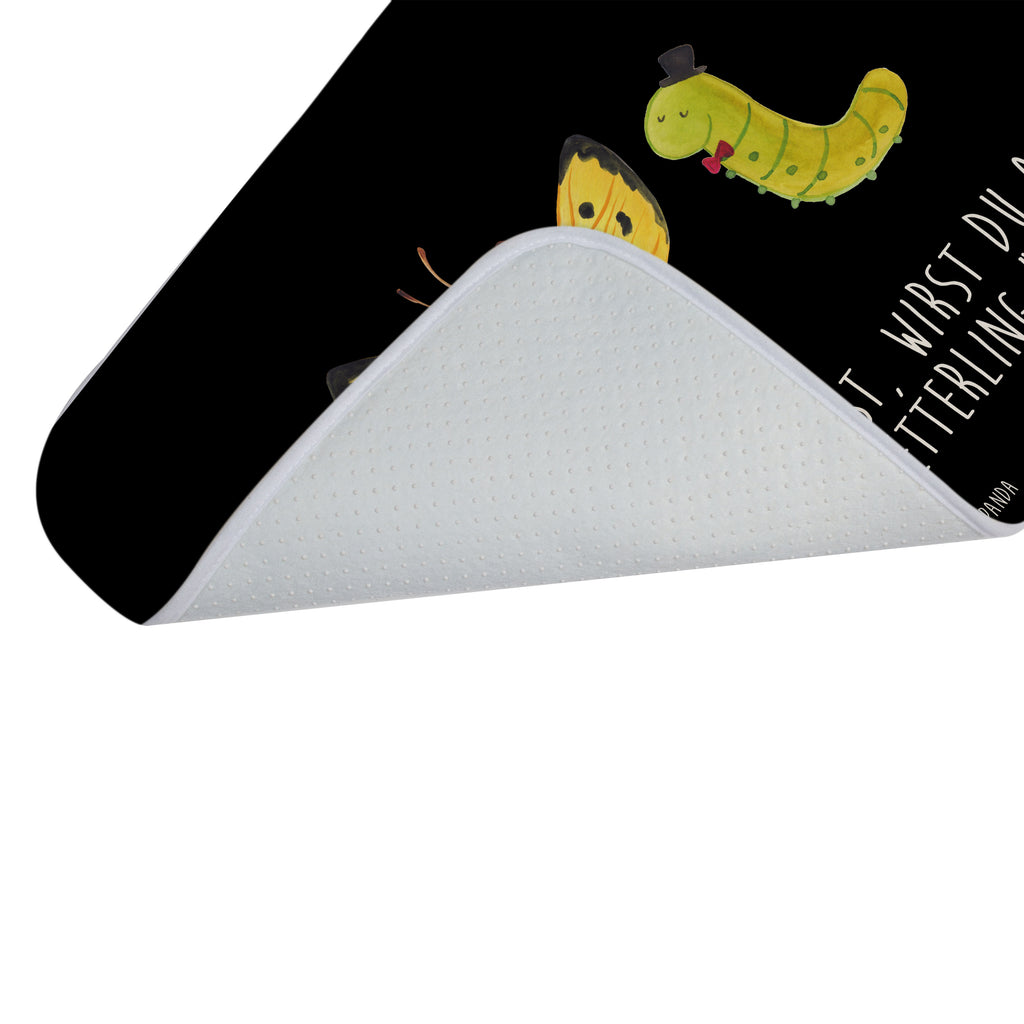 Badvorleger Raupe & Schmetterling Badematte, Badteppich, Duschvorleger, Badezimmerteppich, Badezimmermatte, Badvorleger, Duschmatte, Duschteppich, Tiermotive, Gute Laune, lustige Sprüche, Tiere, Raupe, Schmetterling, Zitronenfalter, Entwicklung, Erwachsen werden, Kokon, Hut, Hütchen, Schönheit, Aufwachsen