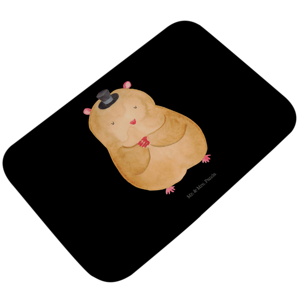 Badvorleger Hamster mit Hut Badematte, Badteppich, Duschvorleger, Badezimmerteppich, Badezimmermatte, Badvorleger, Duschmatte, Duschteppich, Tiermotive, Gute Laune, lustige Sprüche, Tiere, Hamster, Hut, Magier, Zylinder, Zwerghamster, Zauberer, Houdini