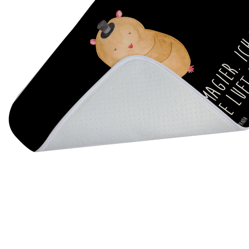 Badvorleger Hamster mit Hut Badematte, Badteppich, Duschvorleger, Badezimmerteppich, Badezimmermatte, Badvorleger, Duschmatte, Duschteppich, Tiermotive, Gute Laune, lustige Sprüche, Tiere, Hamster, Hut, Magier, Zylinder, Zwerghamster, Zauberer, Houdini