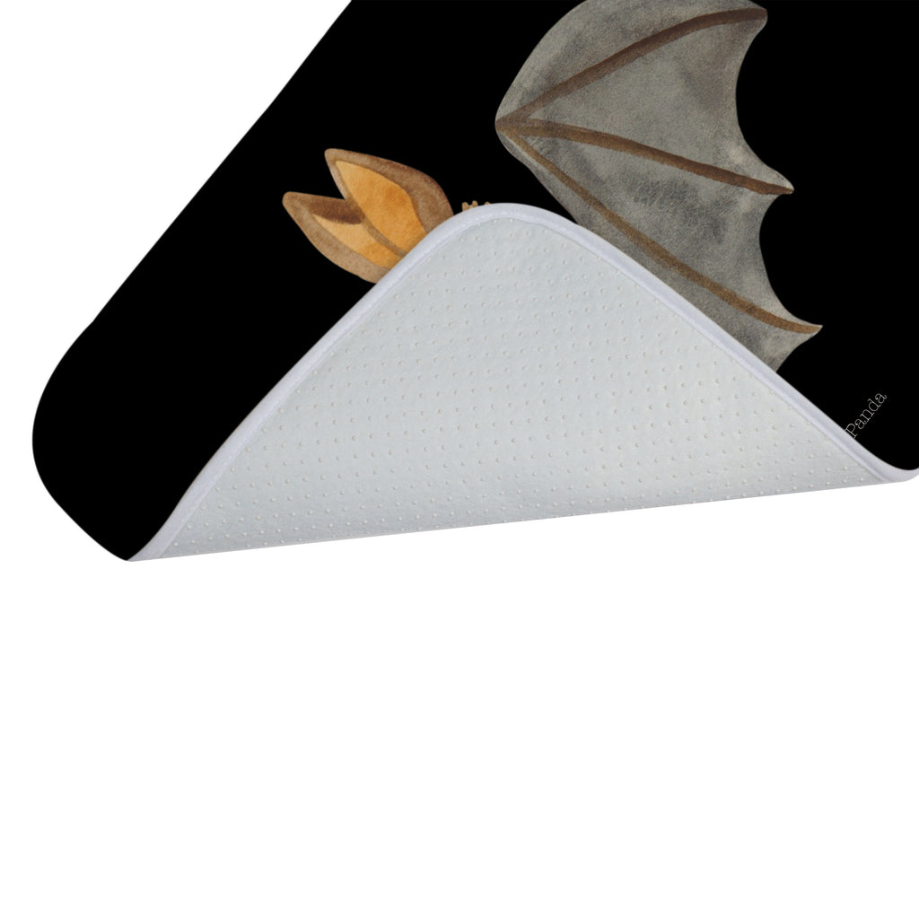 Badvorleger Fledermaus sitzend Badematte, Badteppich, Duschvorleger, Badezimmerteppich, Badezimmermatte, Badvorleger, Duschmatte, Duschteppich, Tiermotive, Gute Laune, lustige Sprüche, Tiere, Fledermaus, Fledermäuse, Motivation, entspannen