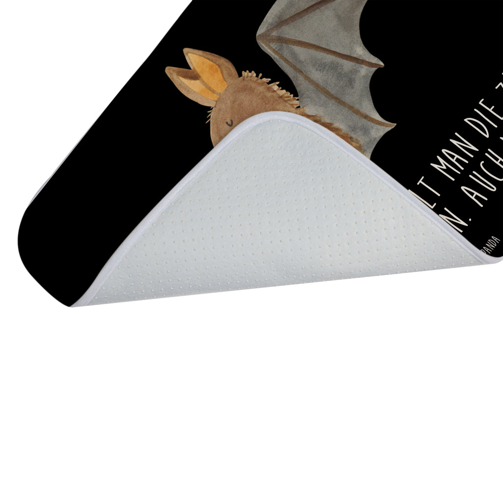Badvorleger Fledermaus sitzend Badematte, Badteppich, Duschvorleger, Badezimmerteppich, Badezimmermatte, Badvorleger, Duschmatte, Duschteppich, Tiermotive, Gute Laune, lustige Sprüche, Tiere, Fledermaus, Fledermäuse, Motivation, entspannen
