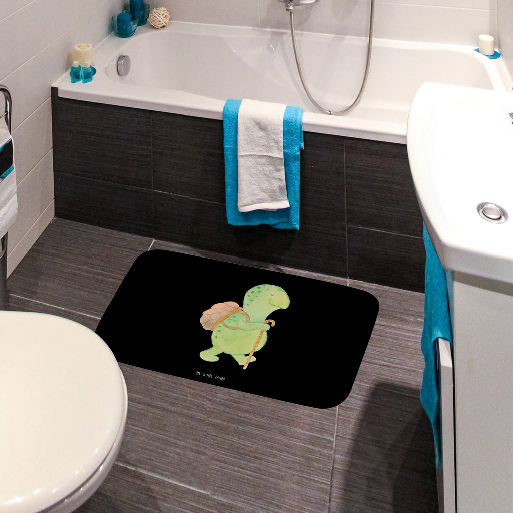 Badvorleger Schildkröte Wanderer Badematte, Badteppich, Duschvorleger, Badezimmerteppich, Badezimmermatte, Badvorleger, Duschmatte, Duschteppich, Schildkröte, Schildkröten, Motivation, Motivationsspruch, Motivationssprüche, Neuanfang