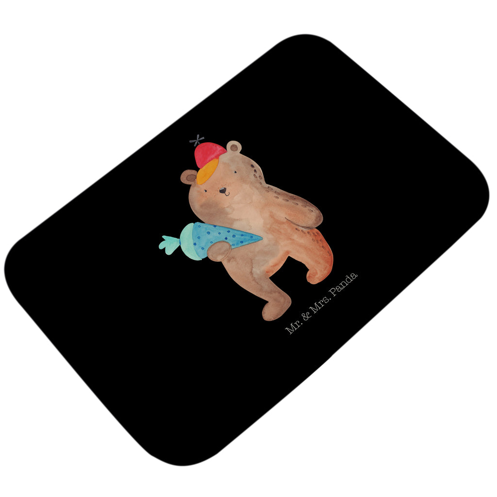 Badvorleger Bär mit Schultüte Badematte, Badteppich, Duschvorleger, Badezimmerteppich, Badezimmermatte, Badvorleger, Duschmatte, Duschteppich, Bär, Teddy, Teddybär, Bär Motiv, Schultüte, Erster Schultag Geschenk, Einschulung Geschenk, Schule Geschenk, Grundschule, Schulanfang, Schulbeginn