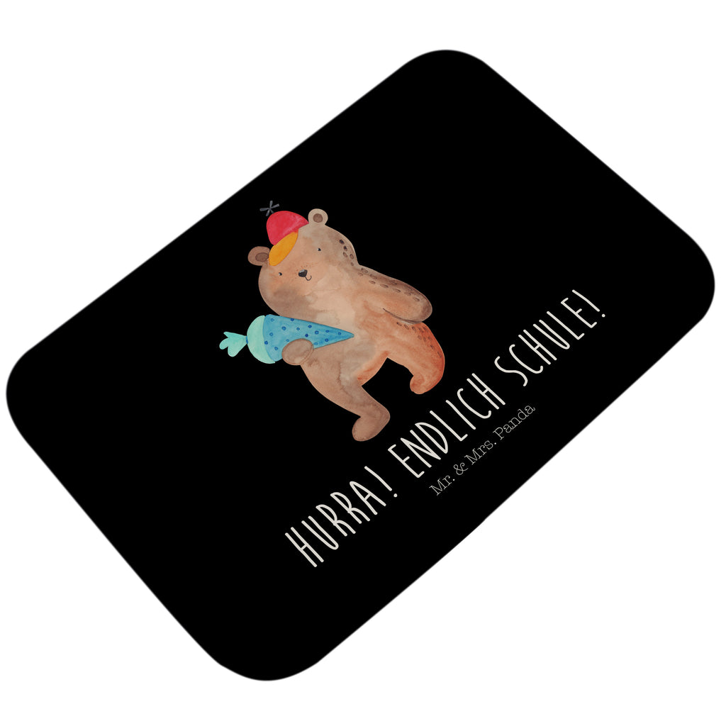 Badvorleger Bär mit Schultüte Badematte, Badteppich, Duschvorleger, Badezimmerteppich, Badezimmermatte, Badvorleger, Duschmatte, Duschteppich, Bär, Teddy, Teddybär, Bär Motiv, Schultüte, Erster Schultag Geschenk, Einschulung Geschenk, Schule Geschenk, Grundschule, Schulanfang, Schulbeginn