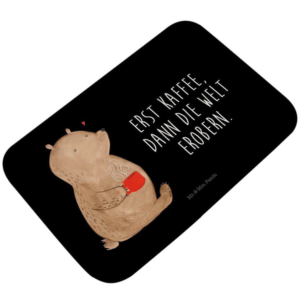 Badvorleger Bär Kaffee Badematte, Badteppich, Duschvorleger, Badezimmerteppich, Badezimmermatte, Badvorleger, Duschmatte, Duschteppich, Bär, Teddy, Teddybär, Kaffee, Coffee, Bären, guten Morgen, Morgenroutine, Welt erobern, Welt retten, Motivation