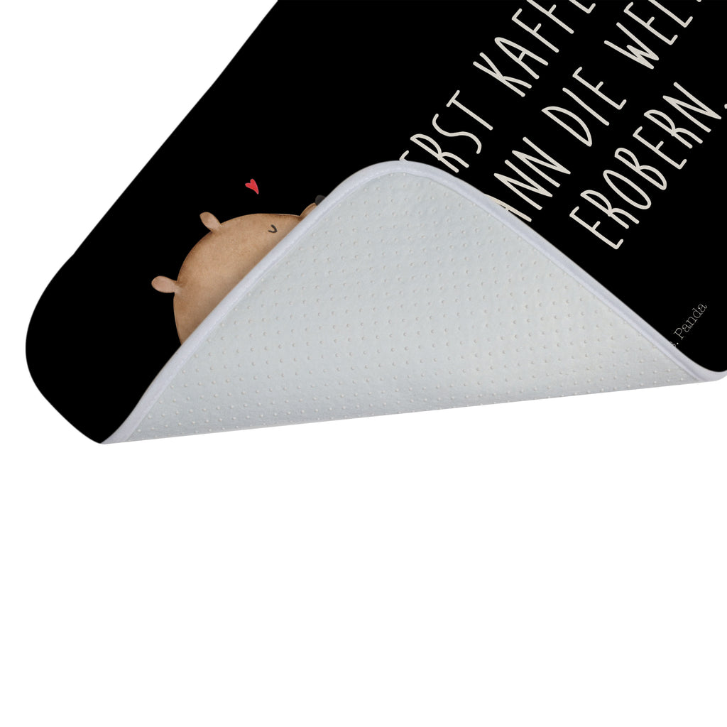 Badvorleger Bär Kaffee Badematte, Badteppich, Duschvorleger, Badezimmerteppich, Badezimmermatte, Badvorleger, Duschmatte, Duschteppich, Bär, Teddy, Teddybär, Kaffee, Coffee, Bären, guten Morgen, Morgenroutine, Welt erobern, Welt retten, Motivation
