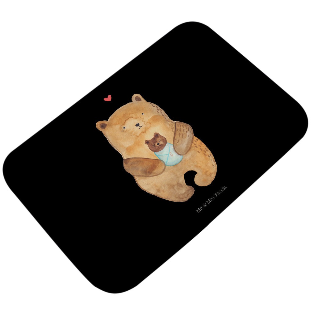 Badvorleger Bär mit Baby Badematte, Badteppich, Duschvorleger, Badezimmerteppich, Badezimmermatte, Badvorleger, Duschmatte, Duschteppich, Bär, Teddy, Teddybär, Eltern, Mutter, Baby, Taufe, Geburt, Nichte, Neffe, Enkel, Enkelin, Täufling, Geburtstag, Glückwunsch