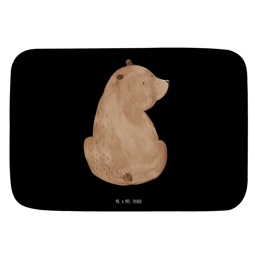 Badvorleger Bär Schulterblick Badematte, Badteppich, Duschvorleger, Badezimmerteppich, Badezimmermatte, Badvorleger, Duschmatte, Duschteppich, Bär, Teddy, Teddybär, Selbstachtung, Weltansicht, Motivation, Bären, Bärenliebe, Weisheit