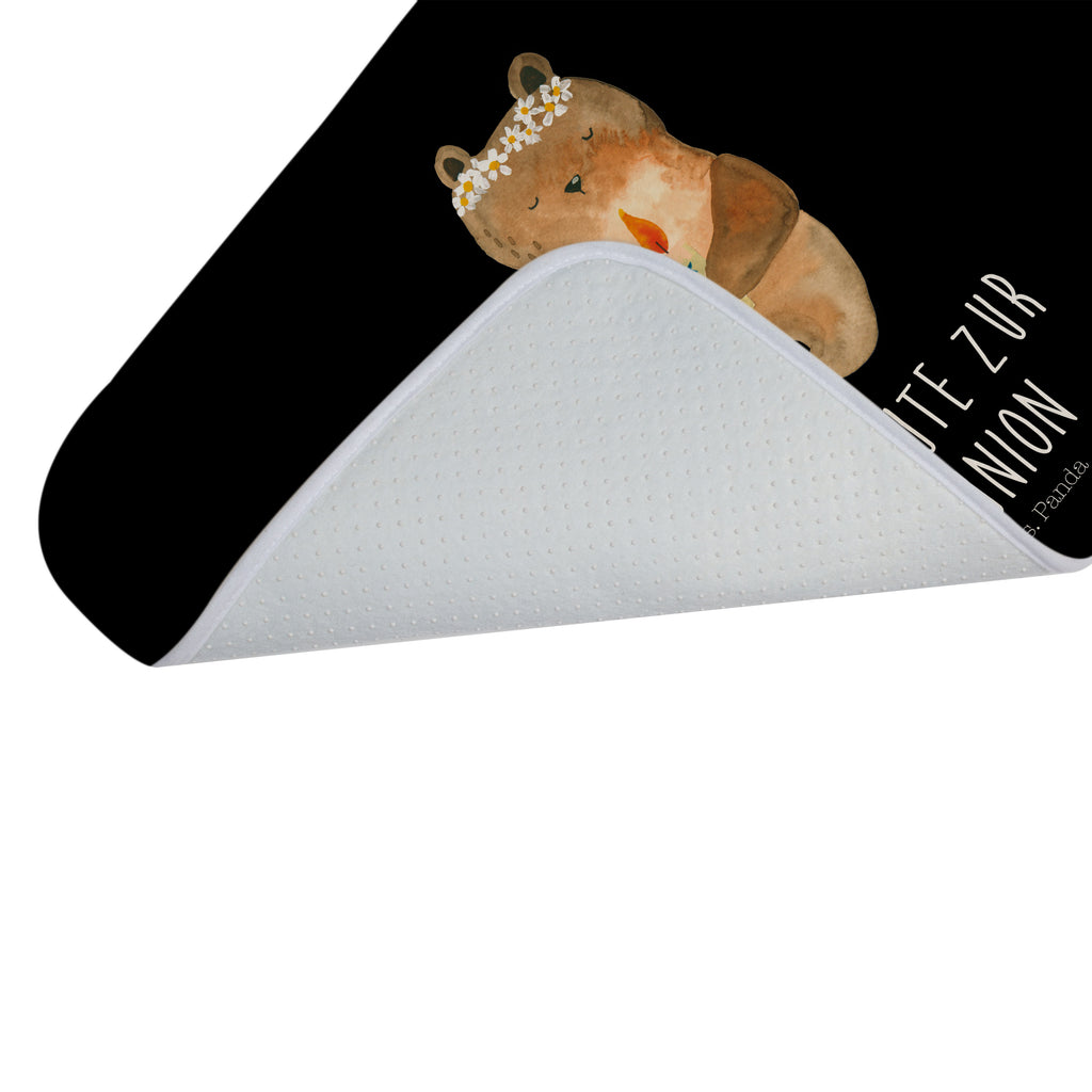 Badvorleger Kommunion-Bär Badematte, Badteppich, Duschvorleger, Badezimmerteppich, Badezimmermatte, Badvorleger, Duschmatte, Duschteppich, Bär, Teddy, Teddybär, Kommunion, Gottes Segen, Taufkerze, katholisch