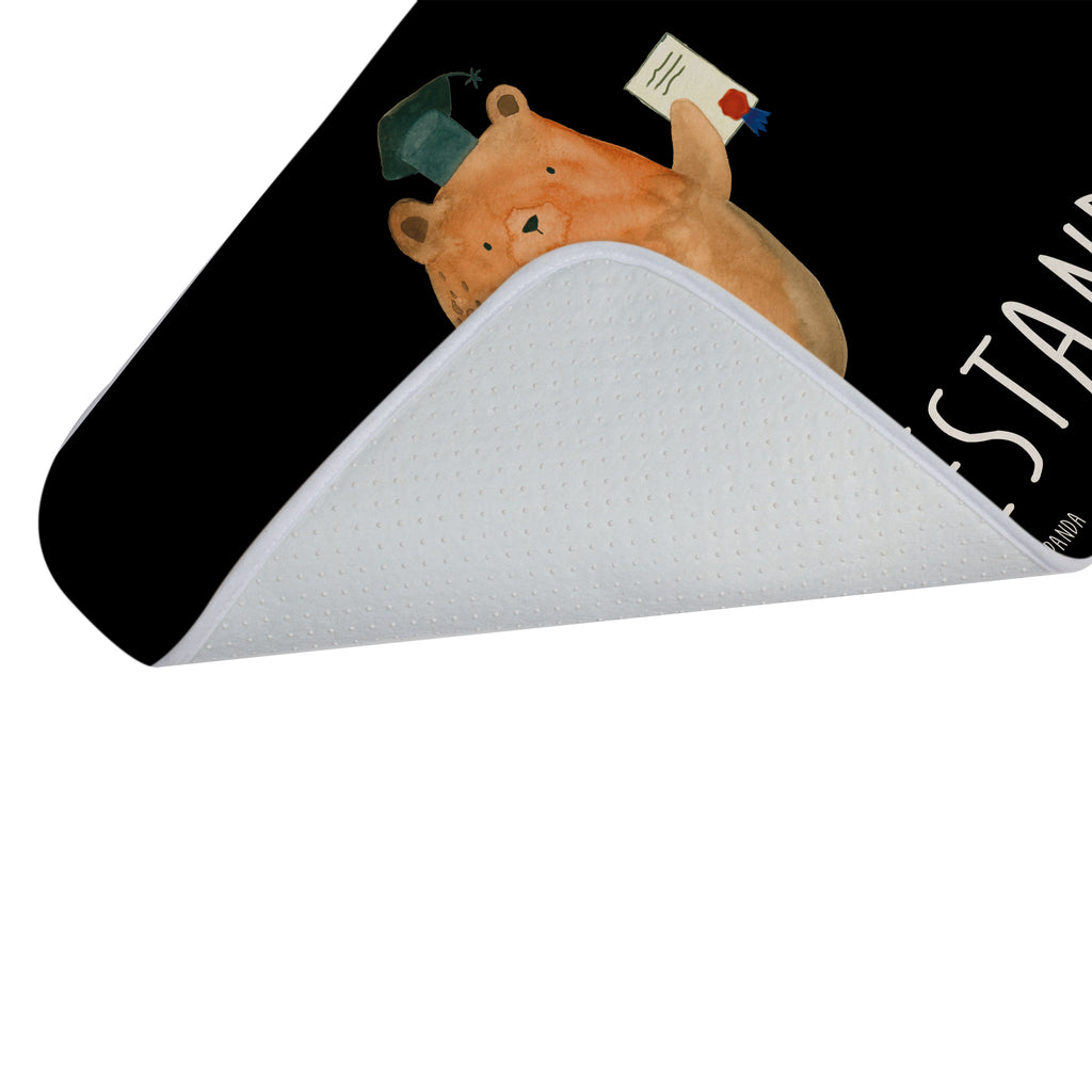 Badvorleger Prüfungsbär Badematte, Badteppich, Duschvorleger, Badezimmerteppich, Badezimmermatte, Badvorleger, Duschmatte, Duschteppich, Bär, Teddy, Teddybär, Abitur, Prüfungen, Prüfung bestanden, Abschluss, Zeugnis, Abschlusszeugnis