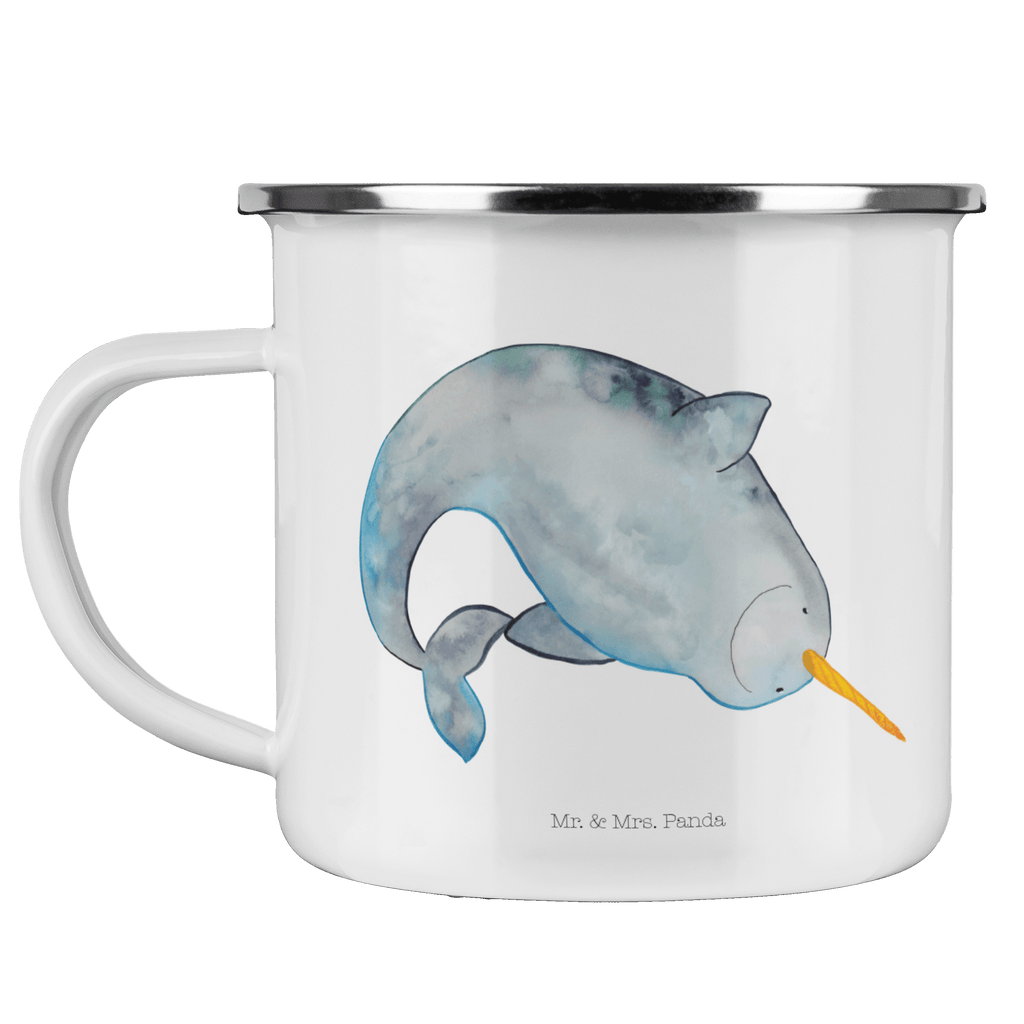 Camping Emaille Tasse Narwal Campingtasse, Trinkbecher, Metalltasse, Outdoor Tasse, Emaille Trinkbecher, Blechtasse Outdoor, Emaille Campingbecher, Edelstahl Trinkbecher, Metalltasse für Camping, Kaffee Blechtasse, Camping Tasse Metall, Meerestiere, Meer, Urlaub, Narwal, Wal, Putzen, Hausfrau, Junggesellin, aufräumen, Kinderzimmer