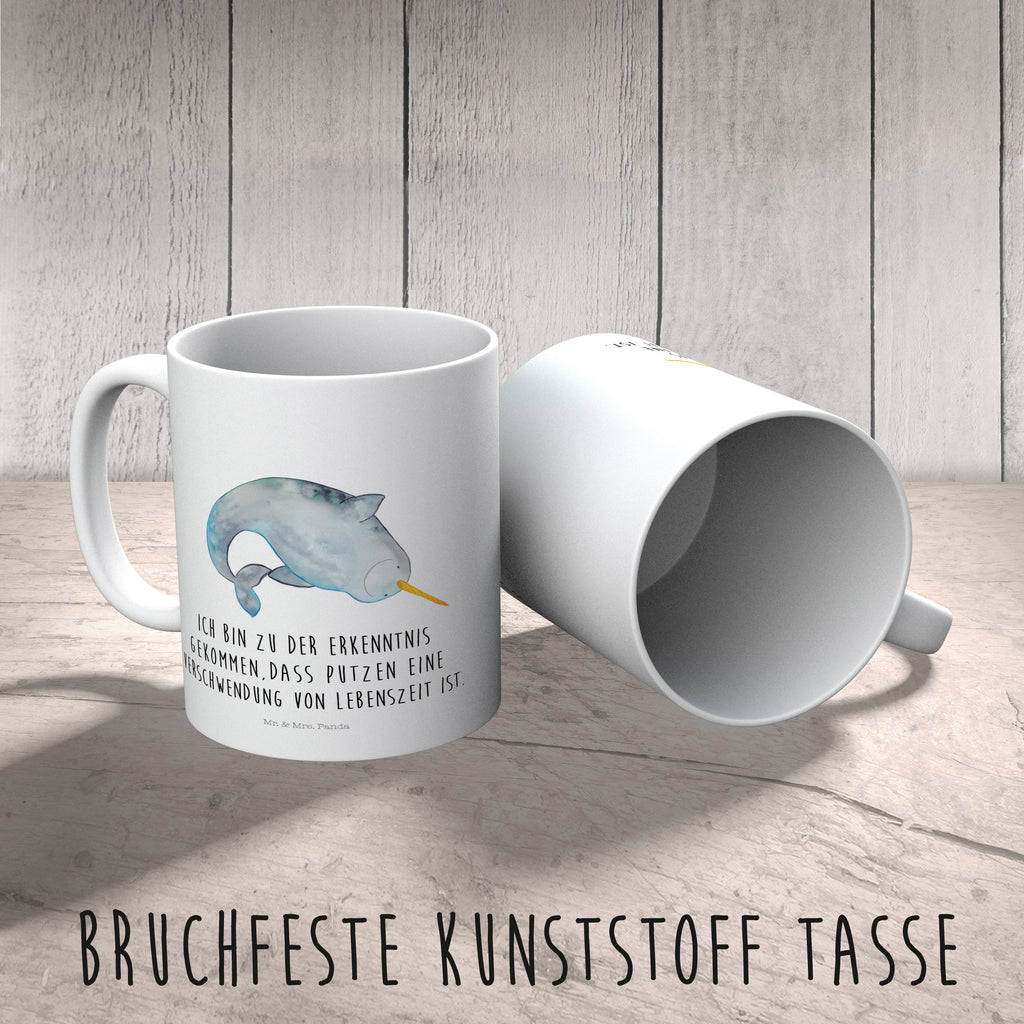 Kindertasse Narwal Kunststoff Tasse, Kindergarten, Tasse, Trinkbecher, Camping Becher, Kaffeetasse, Kunststoffbecher, Kindergartenbecher, Outdoorgeschirr, Kunststoffgeschirr, Reisebecher, Reisetasse, Kinderbecher, Meerestiere, Meer, Urlaub, Narwal, Wal, Putzen, Hausfrau, Junggesellin, aufräumen, Kinderzimmer