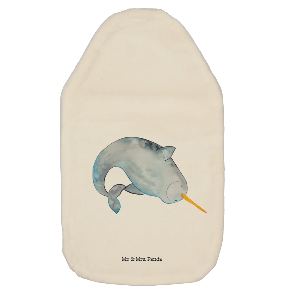 Wärmflasche Narwal Wärmekissen, Kinderwärmflasche, Körnerkissen, Wärmflaschenbezug, Wärmflasche mit Bezug, Meerestiere, Meer, Urlaub, Narwal, Wal, Putzen, Hausfrau, Junggesellin, aufräumen, Kinderzimmer