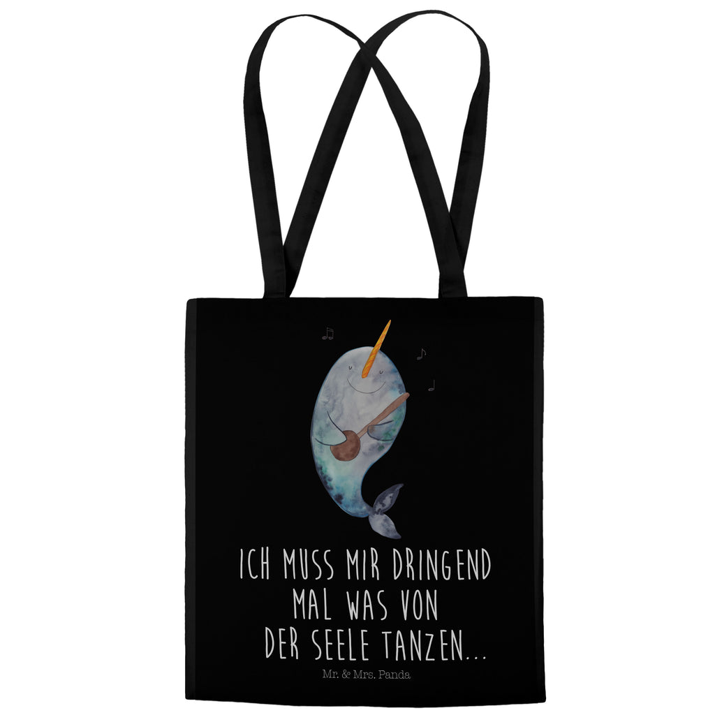 Tragetasche Narwal Gitarre Beuteltasche, Beutel, Einkaufstasche, Jutebeutel, Stoffbeutel, Meerestiere, Meer, Urlaub, Narwal, Wal, Tanzen, Probleme, Problemlösung, Frust, Gespräche, Gitarre