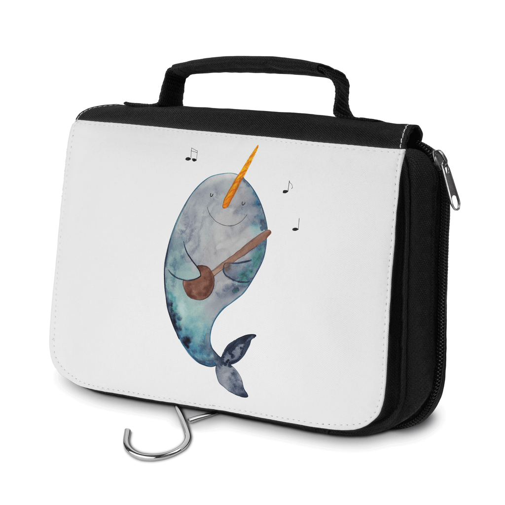 Kulturbeutel Narwal Gitarre Kulturbeutel, Zum Aufhängen, Waschtasche, Kosmetiktasche, Damen, Herren, Aufbewahrungstasche, Schminktasche, Kosmetikbeutel, Organizer, Kulturtasche, Schminkutensil, Meerestiere, Meer, Urlaub, Narwal, Wal, Tanzen, Probleme, Problemlösung, Frust, Gespräche, Gitarre