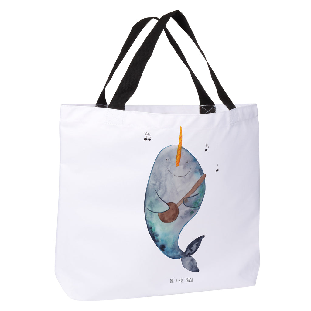 Shopper Narwal Gitarre Beutel, Einkaufstasche, Tasche, Strandtasche, Einkaufsbeutel, Shopper, Schultasche, Freizeittasche, Tragebeutel, Schulbeutel, Alltagstasche, Meerestiere, Meer, Urlaub, Narwal, Wal, Tanzen, Probleme, Problemlösung, Frust, Gespräche, Gitarre