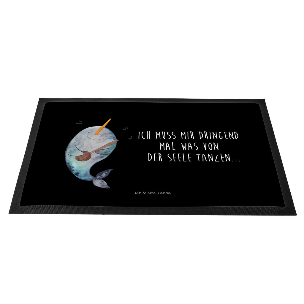 Fußmatte Narwal Gitarre Narwal, Wal, Tanzen, Probleme, Problemlösung, Frust, Gespräche, Gitarre Türvorleger, Schmutzmatte, Fußabtreter, Matte, Schmutzfänger, Fußabstreifer, Schmutzfangmatte, Türmatte, Motivfußmatte,  Haustürmatte, Vorleger  Meerestiere, Meer, Urlaub