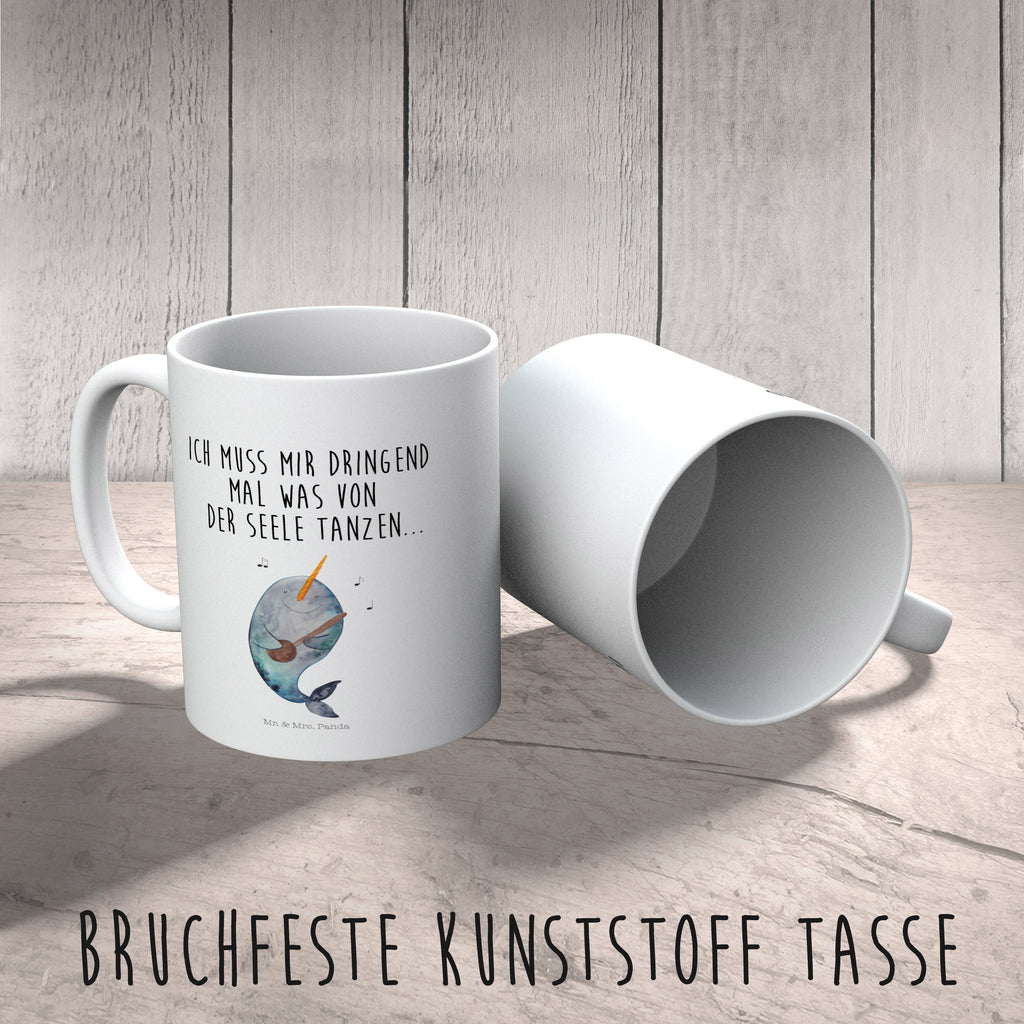 Kindertasse Narwal Gitarre Kunststoff Tasse, Kindergarten, Tasse, Trinkbecher, Camping Becher, Kaffeetasse, Kunststoffbecher, Kindergartenbecher, Outdoorgeschirr, Kunststoffgeschirr, Reisebecher, Reisetasse, Kinderbecher, Meerestiere, Meer, Urlaub, Narwal, Wal, Tanzen, Probleme, Problemlösung, Frust, Gespräche, Gitarre