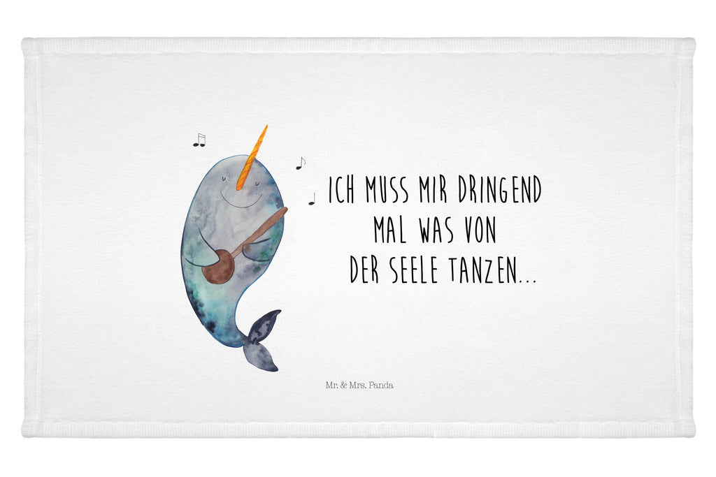 Gäste Handtuch Narwal Gitarre Gästetuch, Reisehandtuch, Sport Handtuch, Frottier, Kinder Handtuch, Meerestiere, Meer, Urlaub, Narwal, Wal, Tanzen, Probleme, Problemlösung, Frust, Gespräche, Gitarre