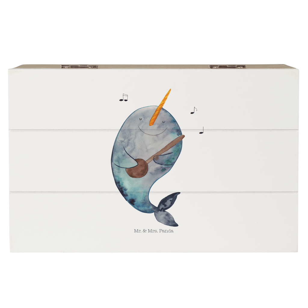 Holzkiste Narwal Gitarre Holzkiste, Kiste, Schatzkiste, Truhe, Schatulle, XXL, Erinnerungsbox, Erinnerungskiste, Dekokiste, Aufbewahrungsbox, Meerestiere, Meer, Urlaub, Narwal, Wal, Tanzen, Probleme, Problemlösung, Frust, Gespräche, Gitarre