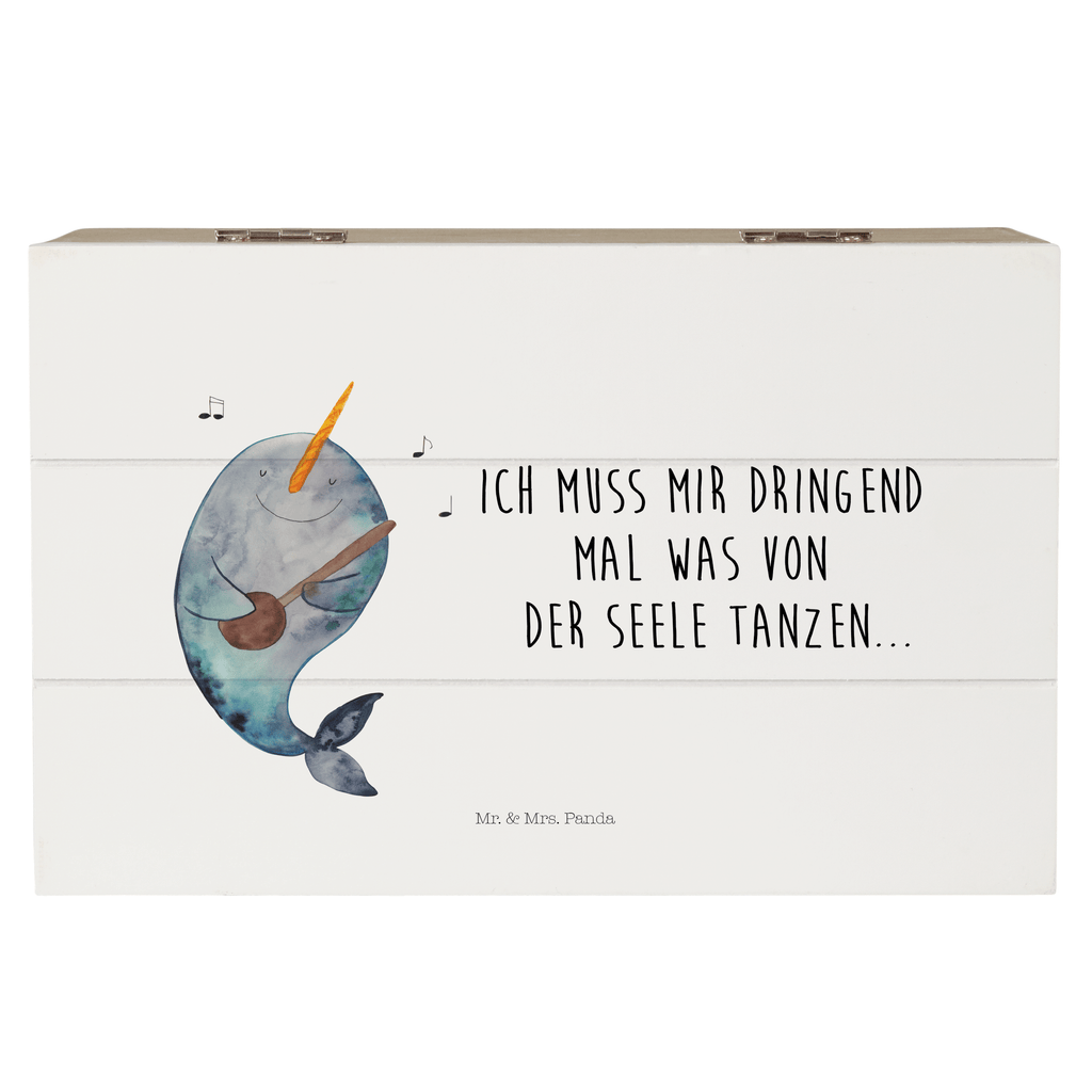 Holzkiste Narwal Gitarre Holzkiste, Kiste, Schatzkiste, Truhe, Schatulle, XXL, Erinnerungsbox, Erinnerungskiste, Dekokiste, Aufbewahrungsbox, Meerestiere, Meer, Urlaub, Narwal, Wal, Tanzen, Probleme, Problemlösung, Frust, Gespräche, Gitarre