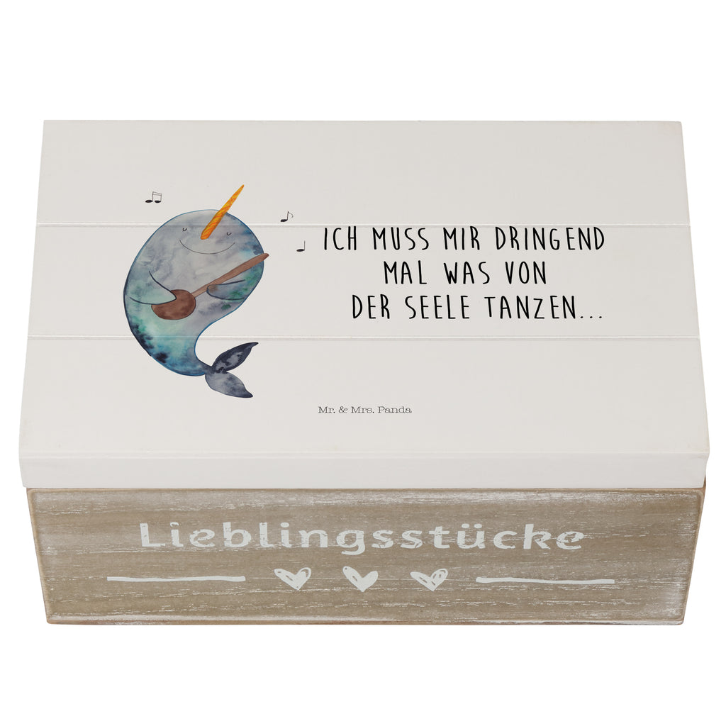 Holzkiste Narwal Gitarre Holzkiste, Kiste, Schatzkiste, Truhe, Schatulle, XXL, Erinnerungsbox, Erinnerungskiste, Dekokiste, Aufbewahrungsbox, Meerestiere, Meer, Urlaub, Narwal, Wal, Tanzen, Probleme, Problemlösung, Frust, Gespräche, Gitarre