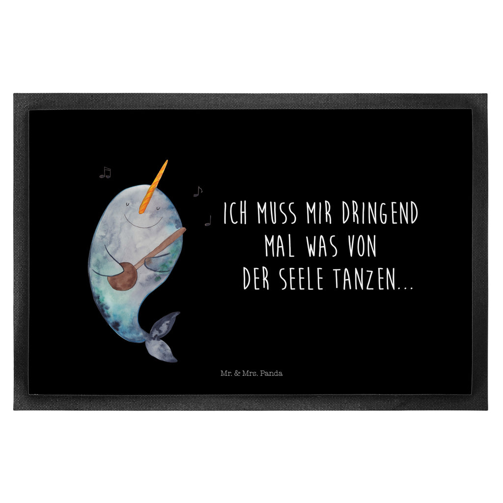 Fußmatte Narwal Gitarre Narwal, Wal, Tanzen, Probleme, Problemlösung, Frust, Gespräche, Gitarre Türvorleger, Schmutzmatte, Fußabtreter, Matte, Schmutzfänger, Fußabstreifer, Schmutzfangmatte, Türmatte, Motivfußmatte,  Haustürmatte, Vorleger  Meerestiere, Meer, Urlaub