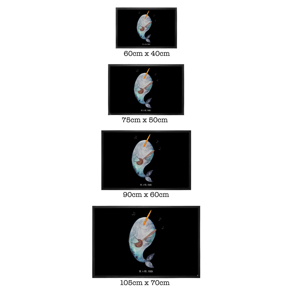 Fußmatte Narwal Gitarre Narwal, Wal, Tanzen, Probleme, Problemlösung, Frust, Gespräche, Gitarre Türvorleger, Schmutzmatte, Fußabtreter, Matte, Schmutzfänger, Fußabstreifer, Schmutzfangmatte, Türmatte, Motivfußmatte,  Haustürmatte, Vorleger  Meerestiere, Meer, Urlaub