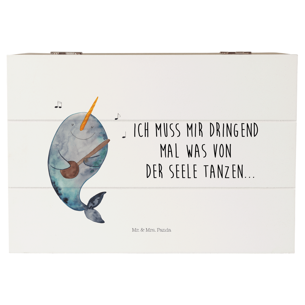 Holzkiste Narwal Gitarre Holzkiste, Kiste, Schatzkiste, Truhe, Schatulle, XXL, Erinnerungsbox, Erinnerungskiste, Dekokiste, Aufbewahrungsbox, Meerestiere, Meer, Urlaub, Narwal, Wal, Tanzen, Probleme, Problemlösung, Frust, Gespräche, Gitarre