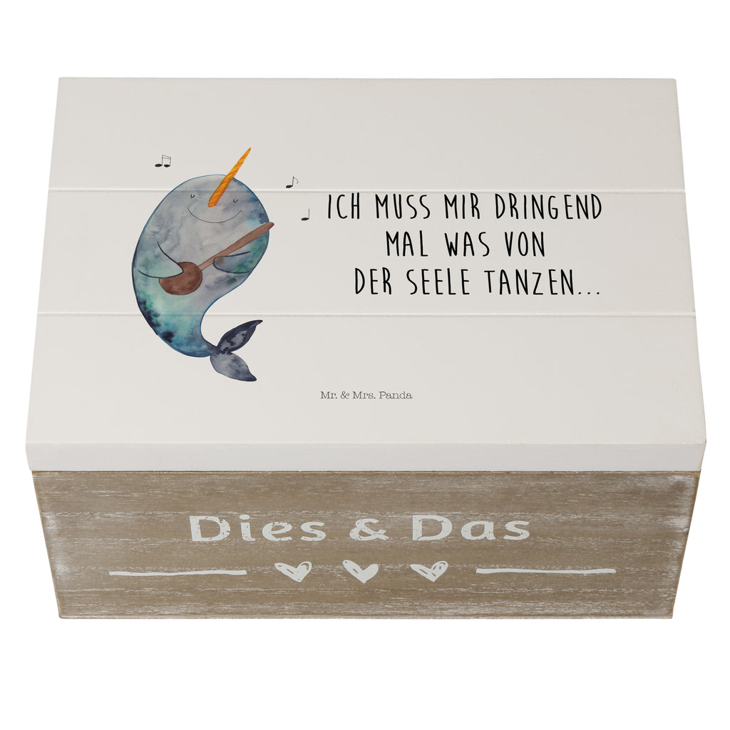 Holzkiste Narwal Gitarre Holzkiste, Kiste, Schatzkiste, Truhe, Schatulle, XXL, Erinnerungsbox, Erinnerungskiste, Dekokiste, Aufbewahrungsbox, Meerestiere, Meer, Urlaub, Narwal, Wal, Tanzen, Probleme, Problemlösung, Frust, Gespräche, Gitarre