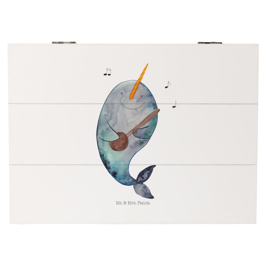 Holzkiste Narwal Gitarre Holzkiste, Kiste, Schatzkiste, Truhe, Schatulle, XXL, Erinnerungsbox, Erinnerungskiste, Dekokiste, Aufbewahrungsbox, Meerestiere, Meer, Urlaub, Narwal, Wal, Tanzen, Probleme, Problemlösung, Frust, Gespräche, Gitarre