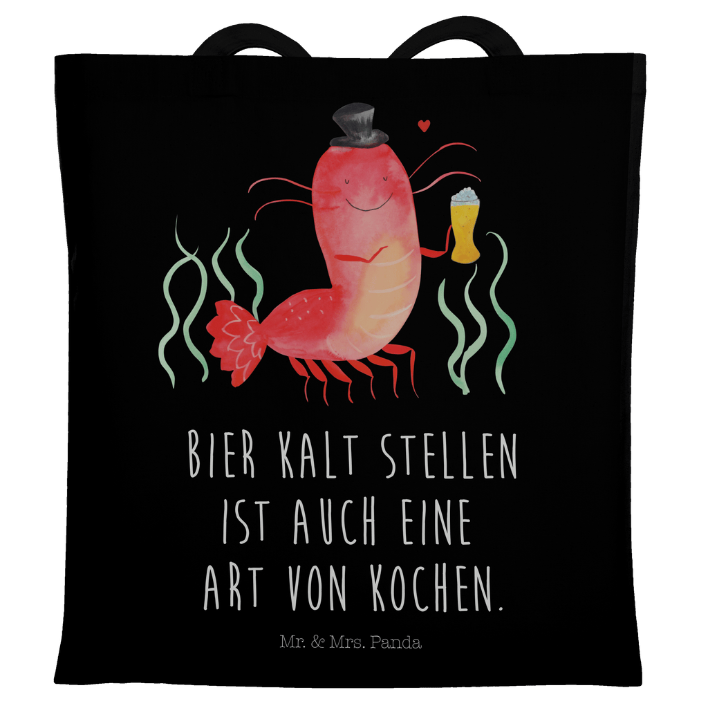Tragetasche Hummer mit Weizen Beuteltasche, Beutel, Einkaufstasche, Jutebeutel, Stoffbeutel, Meerestiere, Meer, Urlaub, Garnele, Garnelen, Bier, Kochen, Männerhaushalt, Junggeselle, Junggesellin, Bierliebhaber, Kneipe, Gasthaus, Wirtschaft