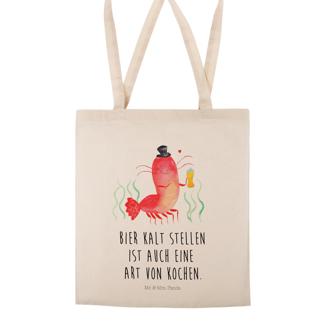 Tragetasche Hummer mit Weizen Beuteltasche, Beutel, Einkaufstasche, Jutebeutel, Stoffbeutel, Meerestiere, Meer, Urlaub, Garnele, Garnelen, Bier, Kochen, Männerhaushalt, Junggeselle, Junggesellin, Bierliebhaber, Kneipe, Gasthaus, Wirtschaft