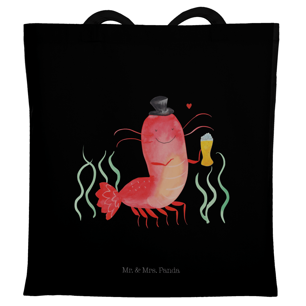 Tragetasche Hummer mit Weizen Beuteltasche, Beutel, Einkaufstasche, Jutebeutel, Stoffbeutel, Meerestiere, Meer, Urlaub, Garnele, Garnelen, Bier, Kochen, Männerhaushalt, Junggeselle, Junggesellin, Bierliebhaber, Kneipe, Gasthaus, Wirtschaft